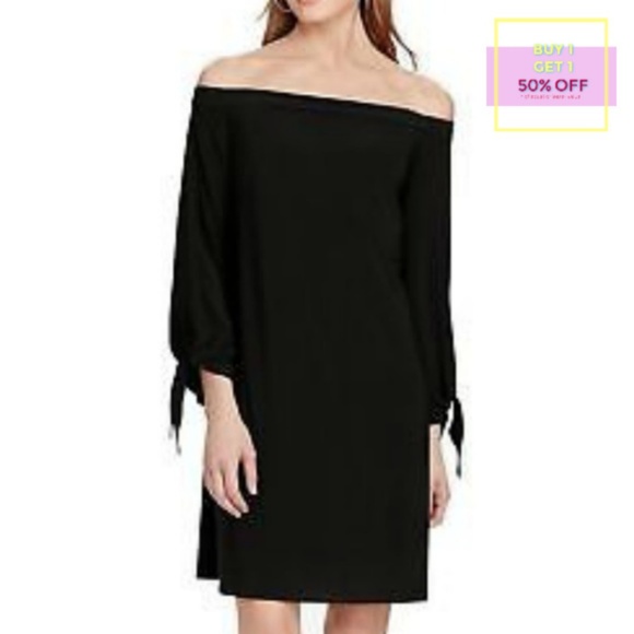 American Living Dresses & Skirts - American Living Off Shoulder Shift Dress Black 16
